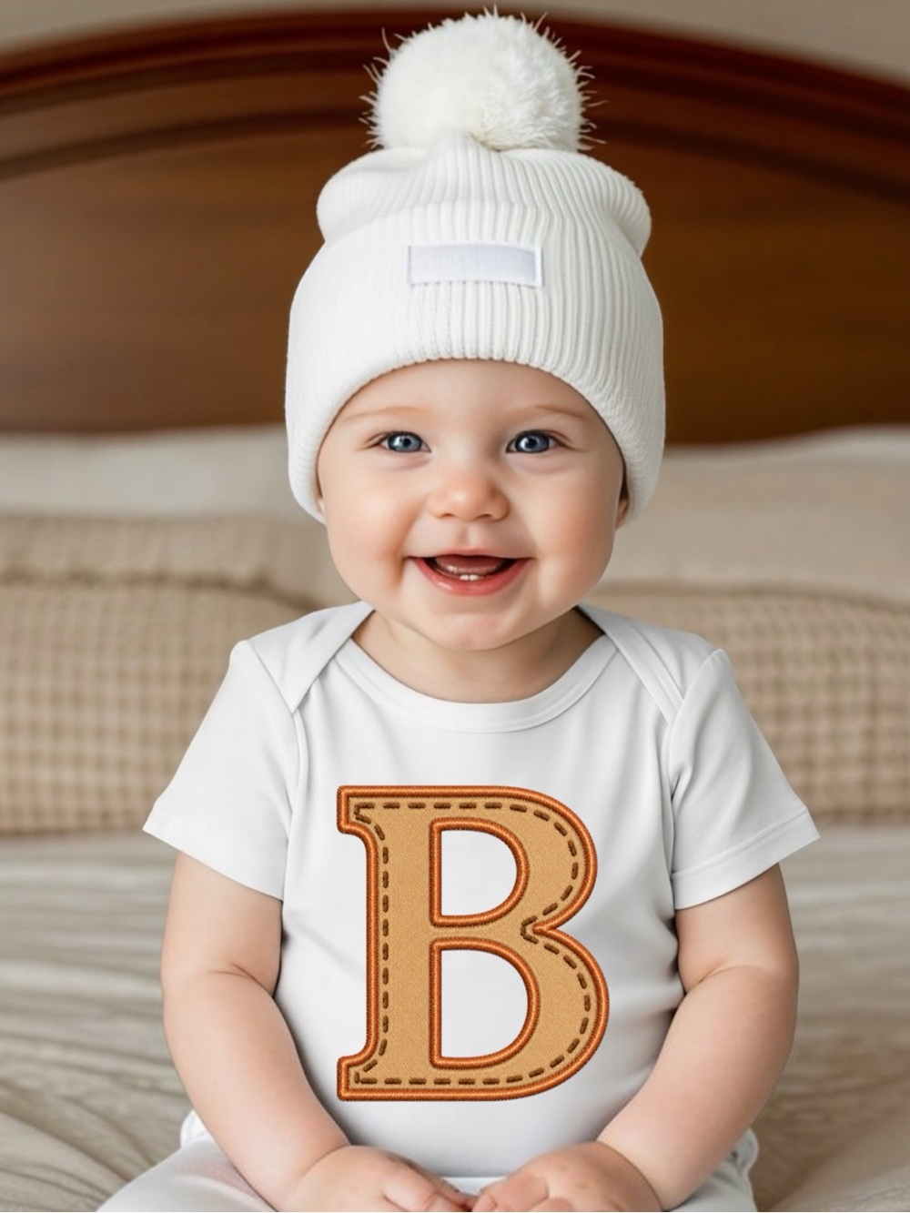 Personalized Blue Baby Onesie - boy or girl made to order baby gifts